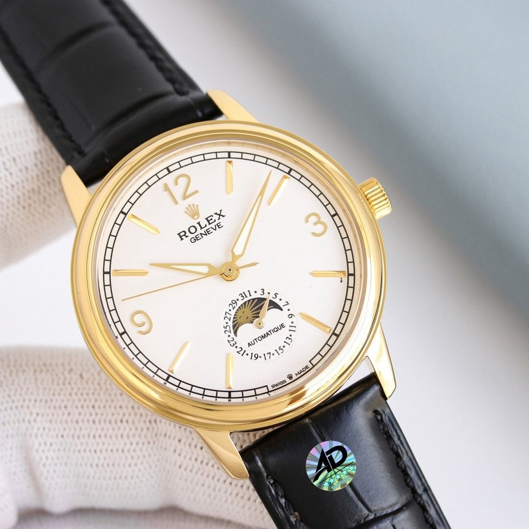 Rolex Cellini Moonphase collection（TW factory) (Category: Men's Watches) located in Manila. Submitted by dethoekmal71797 (Listing ID 1469017429, Image 2). Description: Rolex Cellini Moonphase collection. This men's watch is simple yet classy [victory]. It features a precise Swiss ETA 2824-2 movement (with a true date at 6 o'clock and a 24-hour day-night function). The watch has a 40mm case, 316 stainless steel shell, scratch-resistant sapphire cr