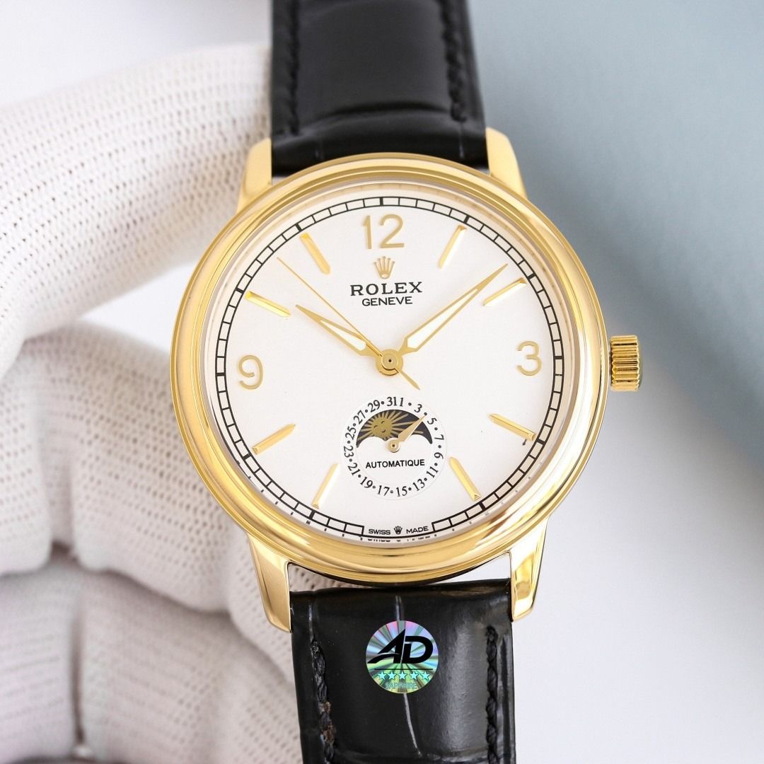 Rolex Cellini Moonphase collection（TW factory) (Category: Men's Watches) located in Manila. Submitted by dethoekmal71797 (Listing ID 1469017429, Image 1). Description: Rolex Cellini Moonphase collection. This men's watch is simple yet classy [victory]. It features a precise Swiss ETA 2824-2 movement (with a true date at 6 o'clock and a 24-hour day-night function). The watch has a 40mm case, 316 stainless steel shell, scratch-resistant sapphire cr