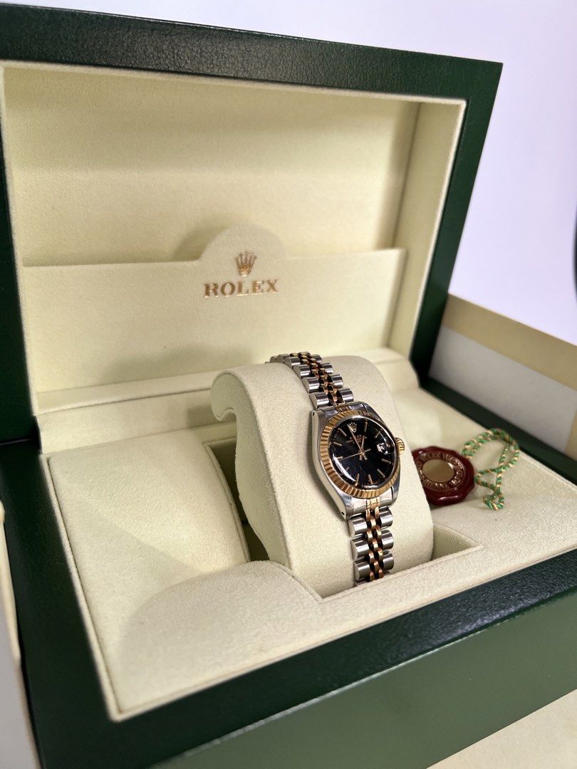 Rolex datejust (Category: Women's Watches) located in Paranaque City. Submitted by ella.sb (Listing ID 1469037085, Image 2). Description: Rolex datejust ladies 26mm Two tone gold. watch and box. .