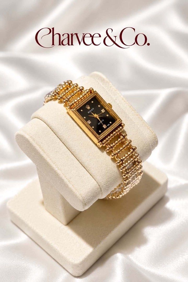✨🤩Rolex Gold Quartz Rectangular Watch✨🤩 (Category: Women's Watches) located in Caloocan City. Submitted by shairapretty (Listing ID 1469109414, Image 2). Description: ROLÈX WOMEN WATCHES ✨ • Battery-operated • Non-tarnish • Water Resistant • Comes with branded box & paper bag • Ready for gifting 🎁 Limited stocks and designs available. .