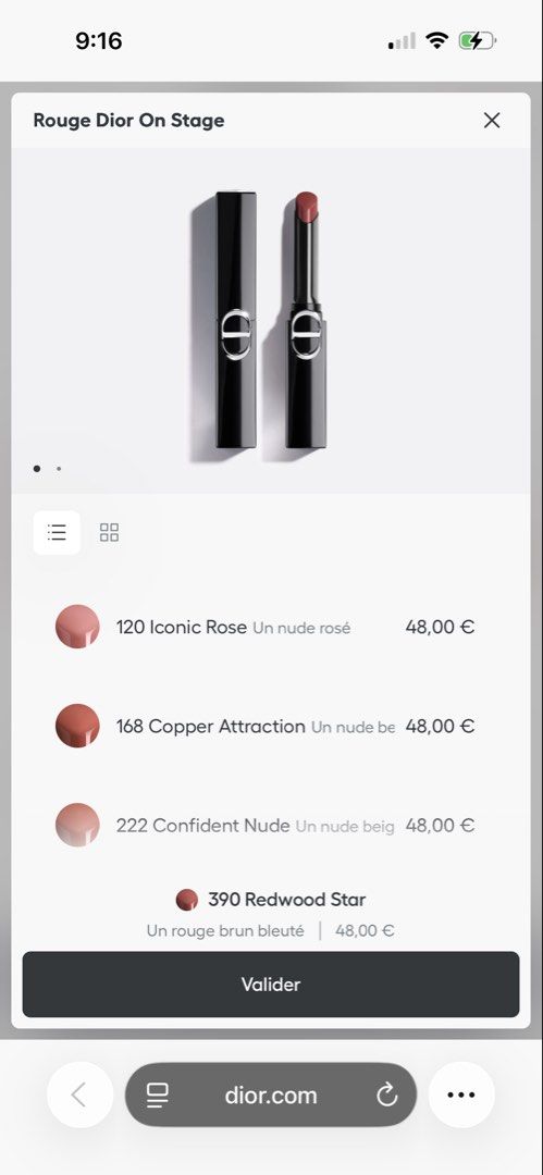 ROUGE DIOR ON STAGE (Category: Makeup) located in Cainta. Submitted by xoxoloveclothing (Listing ID 1469082099, Image 2). Description: SCANNABLE QR SHADE 390 REDWOOD STAR SHINE.