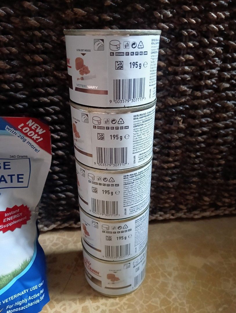 Royal Canin Recovery 195 grms (Category: Pet Food) located in Rizal. Submitted by timeless_shop (Listing ID 1468942658, Image 2). Description: 🔥 ROYAL CANIN RECOVERY 195g x 5 cans + MonDEX 340g ✨ 📦 5 cans Royal Canin Recovery RS 195g - Total 975g 📦 1 pack MonDEX D-Glucose Monohydrate 340g - FREE Scooper Inside 📅 Expiry: 20 08 2027 - Matagal pa! 💯 Condition: 10/10 Sealed Brand New 📍 Location: Rizal 💳 Payment First: GCash / BPI 📦 Courier: J