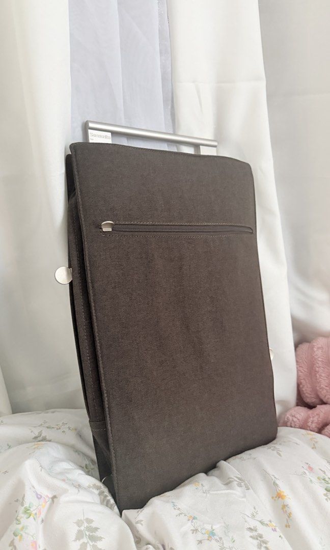 Samsonite Zab Backpack by Starck | Grayish Brown Backpack with Metal Handle (Category: Backpacks) located in Iloilo. Submitted by aislynndawn (Listing ID 1469004211, Image 1). Description: - Brand: Samsonite - Color: Grayish Brown - Features: Sturdy silver metal top handle, Compact structured rectangular shape - Storage: Spacious main compartment with multiple inner organizers and pockets - Convenience: Zippered outer pocket and dual adjustable s