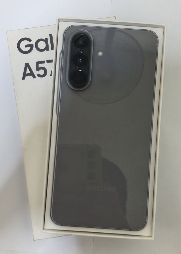 SAMSUNG A57 5G (Category: Samsung) located in Caloocan City. Submitted by oddbird-348431 (Listing ID 1469009868, Image 1). Description: FS SAMSUNG A57 5G - no dents, no issue, no history of repair - used for a week as backup phone lang - complete box and accessories with free case - RFS: need fund, di nagagamit - Delivery via jnt, lalamove, lbc buyer shoulder ng fee - Payment via Maribank or Gotyme transfer.