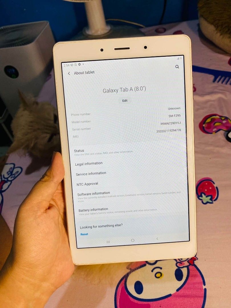 SAMSUNG TAB A 8.0 WITH SIM (Category: Android) located in Cavite. Submitted by annas.gadget.corner (Listing ID 1468981394, Image 3). Description: SAMSUNG TAB A 8.0 2/32 WITH SIM NO ISSUE GASGAS LANG RUSH RUSH 2,800 FIX PASS SA TATAWAD UNIT CORD ONLY 8 INCHES 2GB RAM 32GB ROM MALINAW BOTH CAM MATAGAL MALOWBAT CHECK TO SAWA UPON NA MEET UP SALAWAG MEET UP ADD DELIVERY.