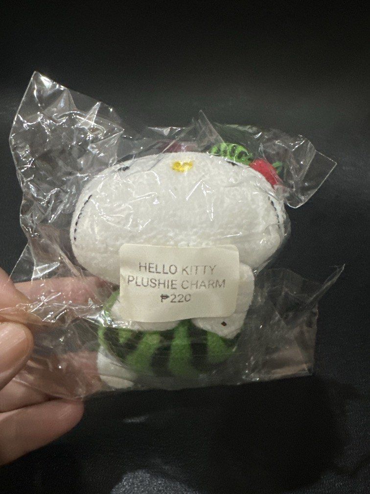 Sanrio Hello Kitty Watermelon Plush Keychain Charm. (Category: Plushies & Soft Toys) located in Manila. Submitted by krystalchewey_ (Listing ID 1468970163, Image 3). Description: Bnew Actual Photo Posted 220php H.K vintage 2005 McDonald’s Happy Meal x Sanrio Hello Kitty Watermelon Plush Keychain Charm..