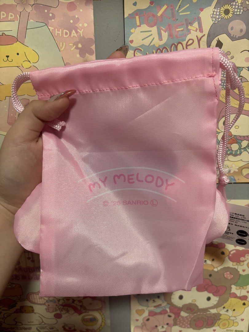 Sanrio My Melody Drawstring Pouch Bag (Category: Purses & Pouches) located in Muntinlupa City. Submitted by matchalinlin (Listing ID 1468945189, Image 2). Description: .