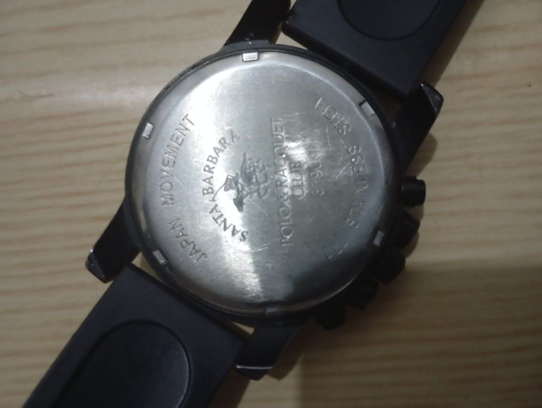 Santa Barbara polo chronograph (Category: Men's Watches) located in Las Pinas. Submitted by quick_deals_great_finds2 (Listing ID 1469070991, Image 2). Description: Original good working condition.