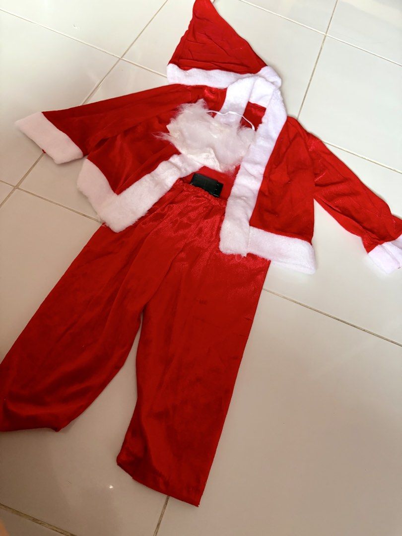 Santa Kids Suite One size (Category: Babies & Kids Fashion) located in Quezon City. Submitted by mmiyah27 (Listing ID 1468997289, Image 2). Description: Santa Kids Suite (negotiable) 3-7 years old -Hat -Jacket -Beard -Belt -Trousers.