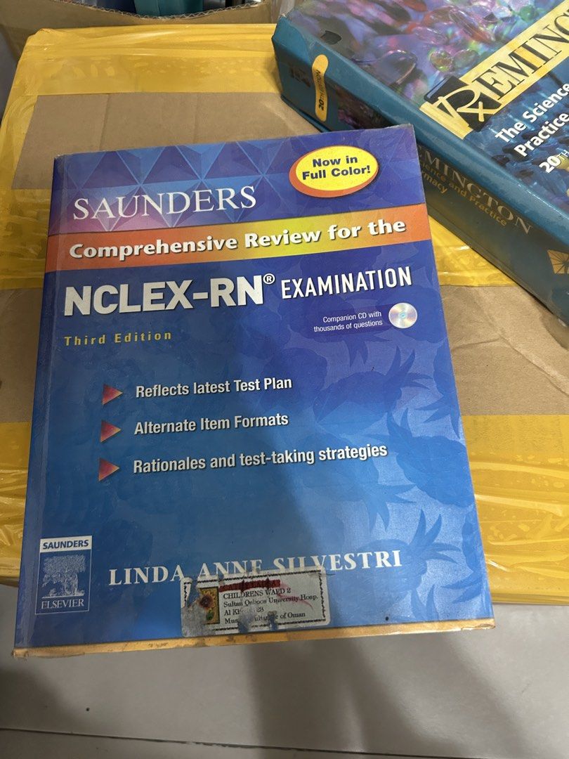 Saunders Comprehensive Review for the NCLEX-RN Examination Third Edition (Category: Textbooks) located in Paranaque City. Submitted by mikhaillll (Listing ID 1469126452, Image 2). Description: Saunders Comprehensive Review for the NCLEX-RN Examination, Third Edition by Linda Anne Silvestri. Published by Elsevier. Covers maternity, pediatric, medical-surgical, psychiatric, and gerontologic nursing. Includes over 4,000 practice questions, test-taki