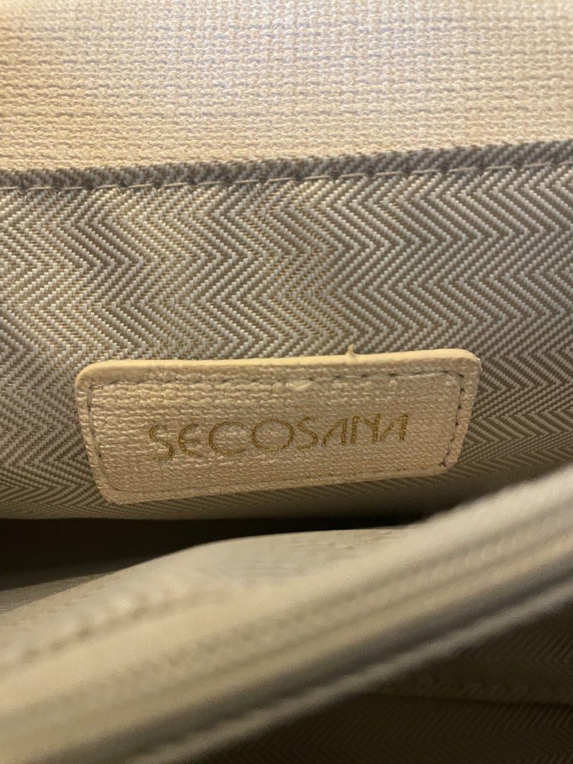 Secosana Shoulder Bag (Category: Shoulder Bags) located in Mandaluyong City. Submitted by kimariana (Listing ID 1469015702, Image 3). Description: - minimal stains due to storage but rarely used - shipping fee shouldered by the buyer mode of payment: GCash #decluttering.