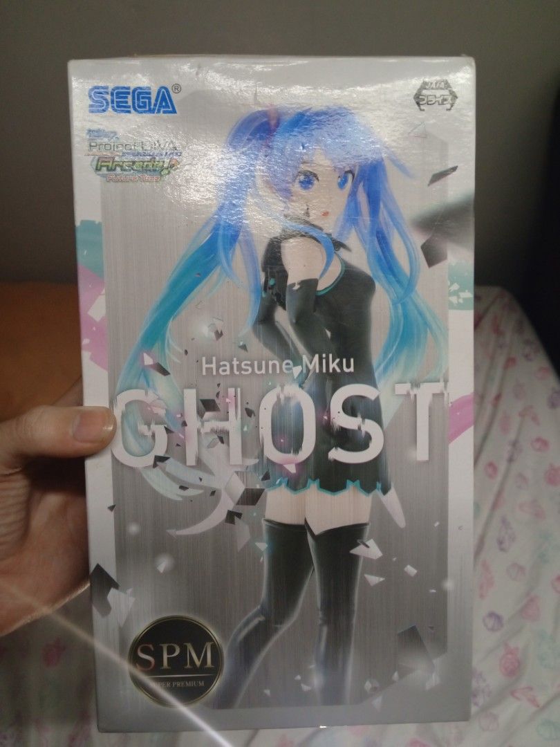 SEGA Hatsune Miku Ghost SPM Figure Project DIVA Arcade (Category: Figurines & Statues) located in Manila. Submitted by doctorstonk (Listing ID 1469040287, Image 1). Description: - Item: Sega SPM Super Premium Figure - Hatsune Miku (Ghost Module) - Source: Project DIVA Arcade Future Tone - Condition: Lightly Used Opened box BIB with clam shell.