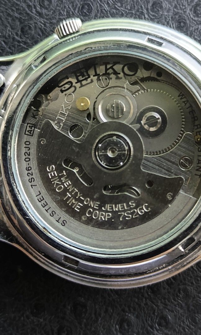 Seiko 5 MILITARY (Category: Luxury Watches) located in Manila. Submitted by arcads97 (Listing ID 1469108656, Image 2). Description: FOR SALE Pre-owned SEIKO 5 "FIELD MILITARY" -Legit automatic seiko 7S26 movement -clean black military dial -37mm case diameter -can fit up to 7.5inch wrist -day/date funtion quickset all working -21jewels -case/bracelet stainless steel -luminous hands and markers -Newly serviced and polished -all original -all worki