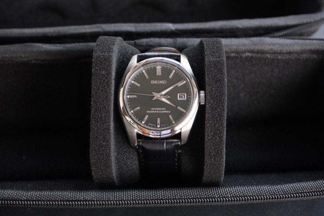 Seiko Scvs003 “Pre Sarb” (Category: Men's Watches) located in Quezon City. Submitted by kevinstv3191 (Listing ID 1469043463, Image 1). Description: Seiko SCVS003 “Baby Grand Seiko” *NO TRADES / NO SWAP / NO LOW BALL OFFER* ₱28,000 - a highly respected, discontinued timepiece that holds a cult status among watch enthusiasts. - Newly Serviced and Polished (Sept 2026) - Complete Box and Papers - Aftermarket Strap * Please note that the item in this 