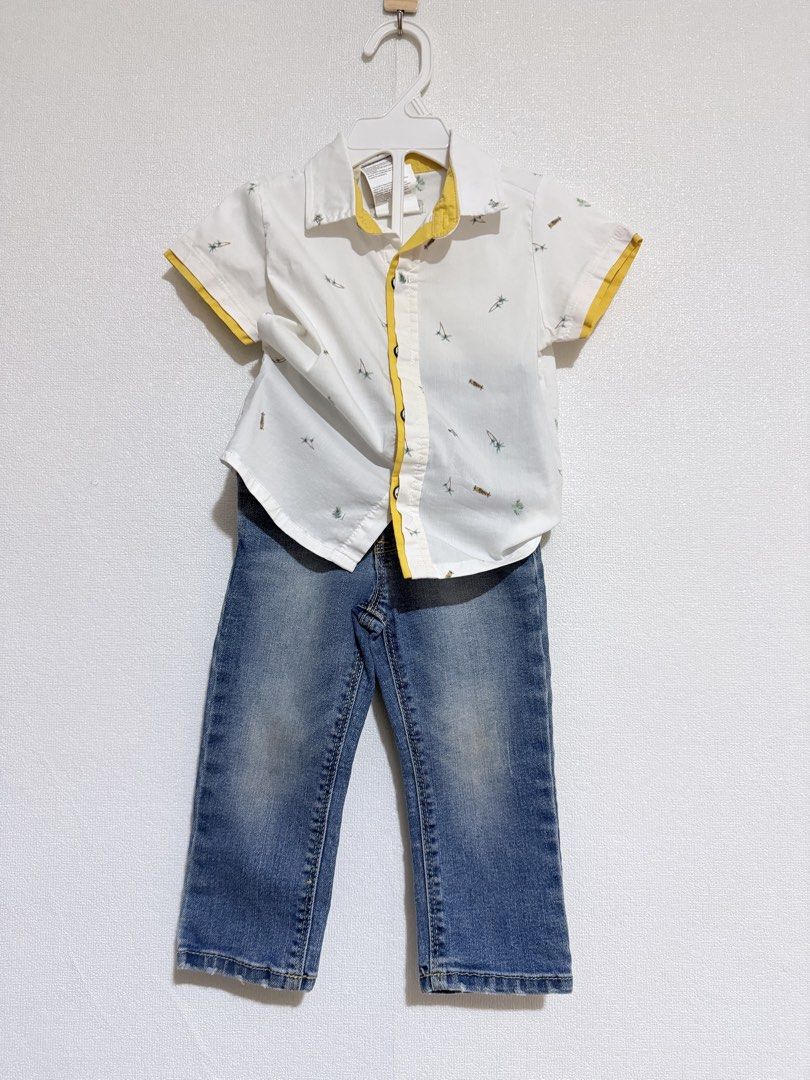 Semi formal set (Category: Babies & Kids Fashion) located in Dasmarinas. Submitted by elizmaebau68309 (Listing ID 1469132073, Image 1). Description: Old navy washed pants And Baby dula polo 24 months Excellent condition .
