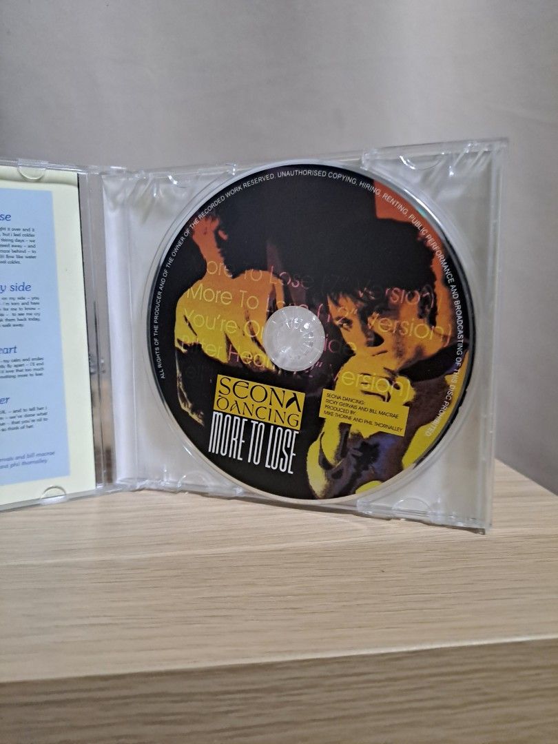 SEONA DANCING More to Lose CD (Category: CDs & DVDs) located in Las Pinas. Submitted by cobieshop (Listing ID 1469062667, Image 3). Description: 💿RARE CD FOR SALE | ORIGINAL & COLLECTIBLE CDs 📀 Item: [More To Lose- SEONA DANCING] 📌 Condition: [NM] 📦 Inclusions: [CD, Case, Booklet, etc.] ✅ Actual item shown in photos ✅ Please check the photos and read the condition details before purchasing ✅ Secure packaging for shipping ✅ Message me for inqu