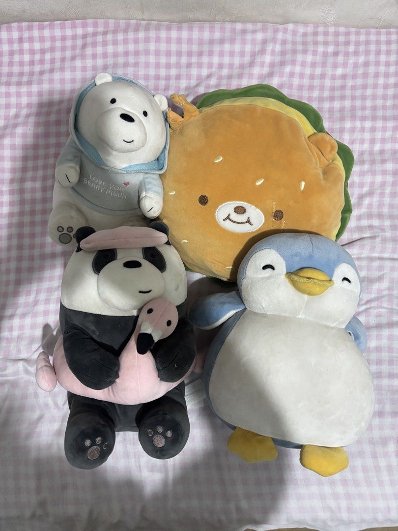 [SET] miniso plushies (Category: Plushies & Soft Toys) located in Manila. Submitted by iyahpreloved_ (Listing ID 1469087718, Image 2). Description: just needs cleaning :)).