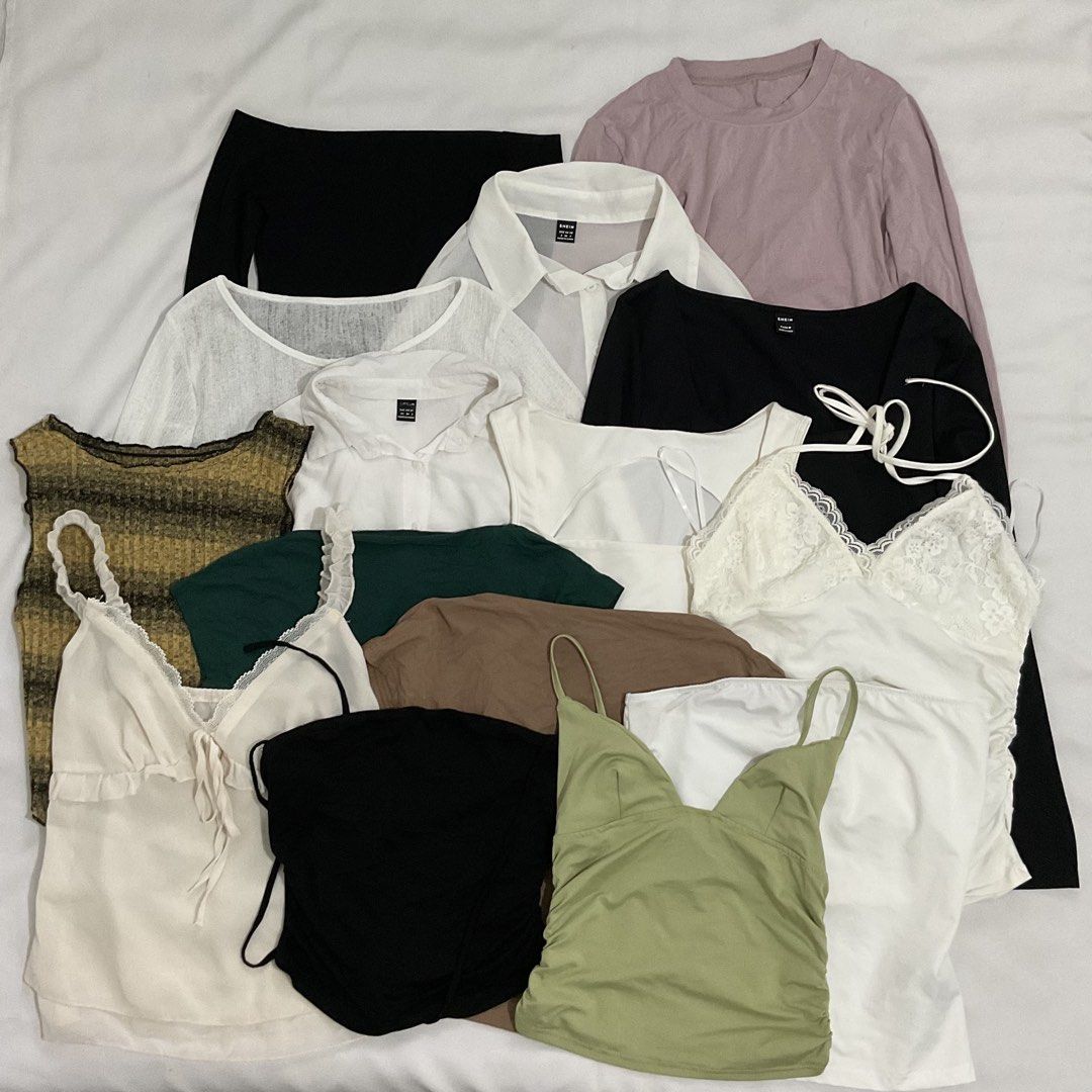 SHEIN 17 pcs Bundle Basic Casual Top Party Top Summer Top Outerwear Top (Category: Others Tops) located in Caloocan City. Submitted by de_clothur (Listing ID 1468956836, Image 1). Description: .