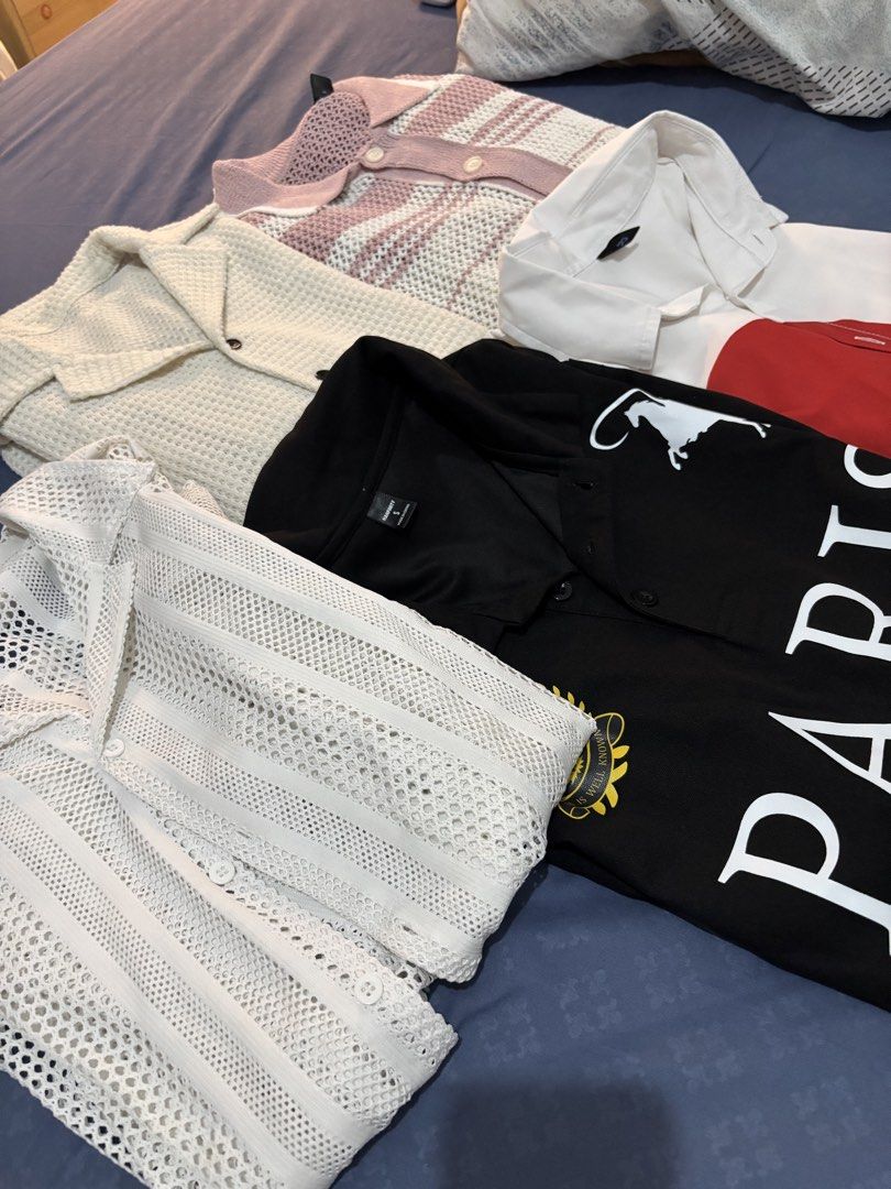 SHEIN Men Bundle (5 shirts) (Category: Tshirts & Polo Shirts ) located in Manila. Submitted by enventako (Listing ID 1469052305, Image 1). Description: can buy separately or specific polo shirts only (prices in my profile) but if u buy all 5 of them, it’s ₱300 off can send pics when worn.