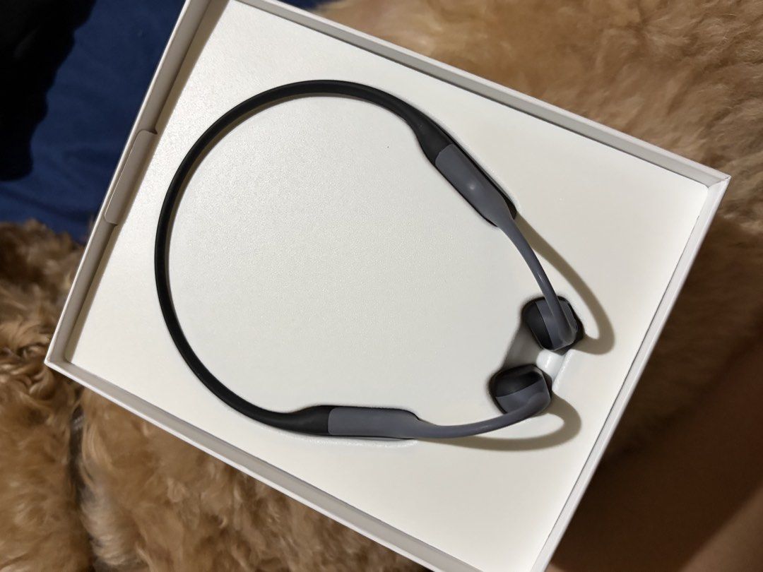 Shokz Openswim Pro (Category: Headphones & Headsets) located in Pasig City. Submitted by sashi.me (Listing ID 1469063080, Image 3). Description: Bought at 11k. Good as new. Never used for swimming. Only used for running and cycling. All inclusions intact. Ear muffs, silicon case, charger, user manual, warranty card, original box. Price is nego for sure buyers. .