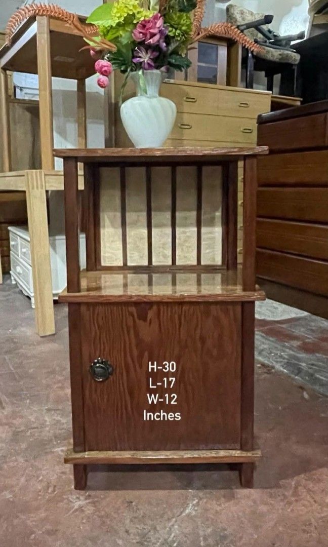 Side Cabinet Telephone Stand (Category: Shelves, Cabinets & Racks) located in Quezon City. Submitted by dannikkishoppe2 (Listing ID 1469061946, Image 2). Description: Side Cabinet Telephone Stand‼️₱3800‼️ ✔️ Sturdy and Durable Construction ✔️ Perfect for your telephone and home essentials ✔️ A stylish addition to your home! Please manage your expectations as there might be minimal flaws. Color may vary due to lighting, it may appear darker or lig