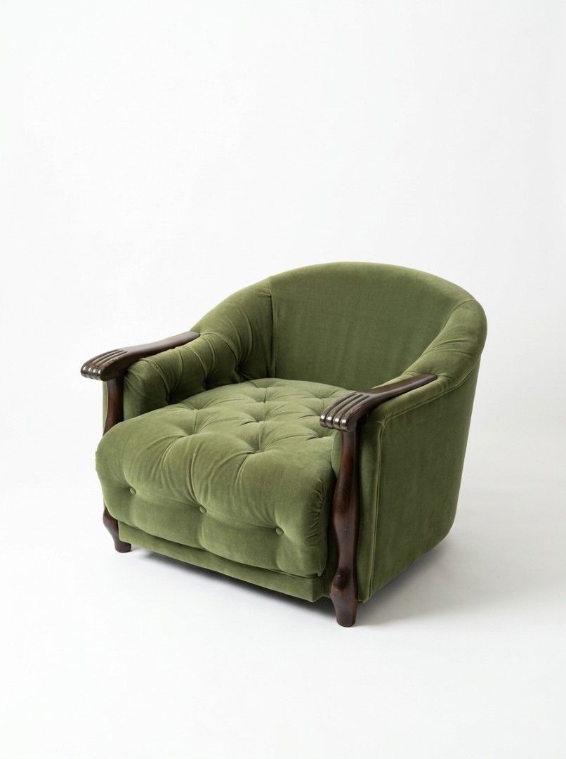 Single tufted fabric gamuza sofa (Category: Sofas) located in Bulacan. Submitted by duncayow (Listing ID 1468943047, Image 2). Description: .