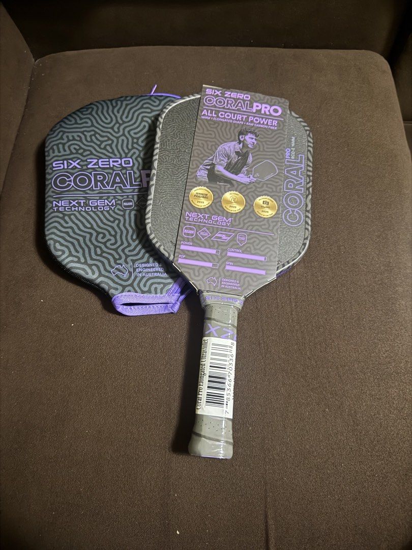 Six Zero Coral Pro Elongated Pickleball Paddle (Category: Racket and Ball Sports) located in Las Pinas. Submitted by ronaldbalicuds (Listing ID 1469108178, Image 2). Description: - Brand new in original plastic wrap with tag attached - Model: Six Zero Coral Pro (16mm elongated shape) Complete with receipt On hand Got other brands Honolulu Selkirk Joola And Kamito.