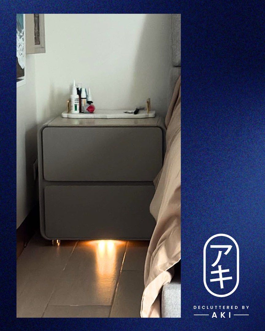 Smart Night Table - Furniture Republic (Category: Tables & Sets) located in Pasig City. Submitted by akinilloyatco (Listing ID 1468953263, Image 1). Description: BUY 1 TAKE 1 FOR ONLY Php 12,000 Php 7,500 for each drawer Current market price is Php 10,625 EACH. - Color & Design: Clean gray with rounded edges, fits any bedroom setup - Storage: 2 spacious drawers for cables, gadgets, and bedtime essentials - Surface: Textured wooden top - Special F