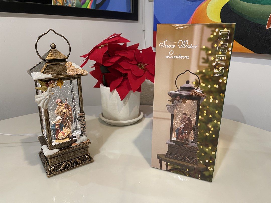 Snow Water Lantern (Category: Other Home Decor) located in Pasig City. Submitted by ab218 (Listing ID 1469055482, Image 2). Description: All Brand New - Snow Water Lantern with Music Perfect for Christmas Gift, Home Decor or Pasalubong for Abroad White Nativity - 2,300 - 4 left JMJ w/ Angel - 2,300 - 1 left Christmas Tree - 2,200 - 1 left JMJ - 2,200 - 1 left JMJ w/ Angel Book - 2,500 - 1 left Telephone Booth - 1,900 - 1 left All USB or Battery o