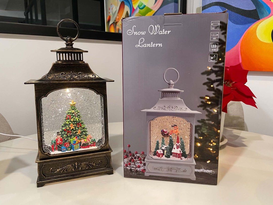 Snow Water Lantern (Category: Other Home Decor) located in Taguig. Submitted by tp2024 (Listing ID 1469055569, Image 1). Description: Comes with music but you can also mute.