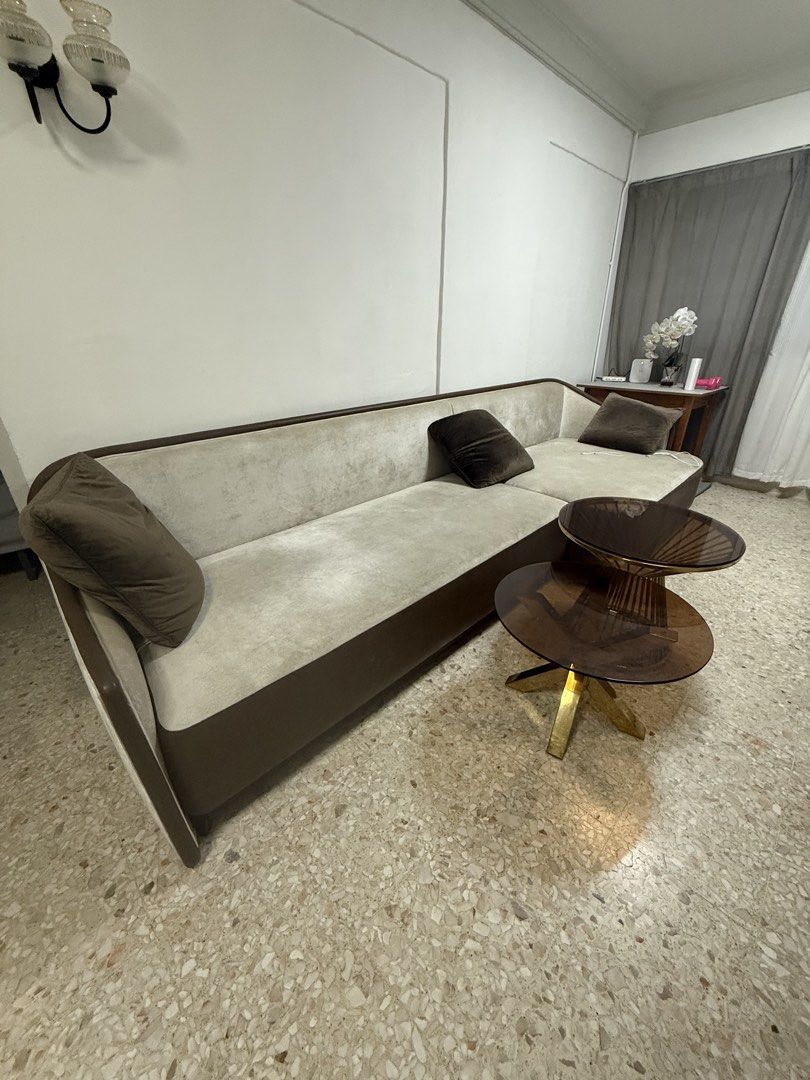 Sofa (Category: Sofas) located in Singapore. Submitted by facialcaruseller (Listing ID 1469092016, Image 3). Description: Huge sofa . Can get full sofa or Full sofa +1 coffee table or Full sofa + 2 coffee tables Collection from Chinatown .