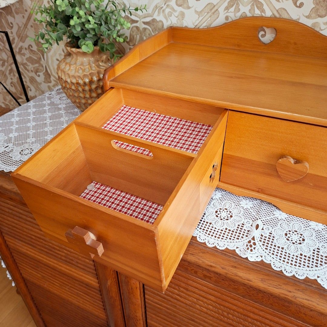 Solid wood first aid medicine box sewing box organizer with hidden storage (Category: Vintage Collectibles) located in Dasmarinas. Submitted by millennialmeetsvintage (Listing ID 1468951440, Image 3). Description: rare find 💎 solid wood with hidden storage last price posted, no haggling 🙅🏻‍♀️ 🌍ships from DASMA, CAVITE 🚚 shipping via Lalamove only ❌no reservations, first-to-pay basis ❌no physical store, no walk-ins ❌no COD transactions.