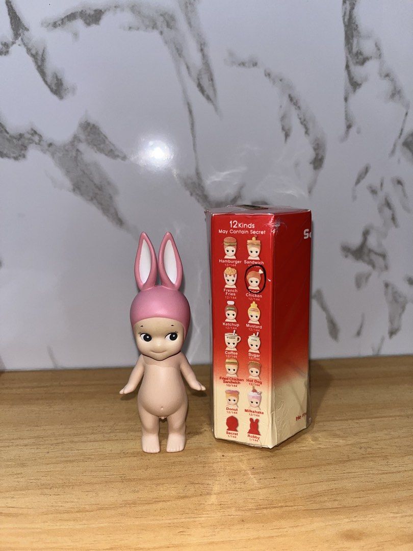 Sonny Angel Rabbit & Fried Chicken Set (Category: Designer & Blind Box Toys) located in Agdangan. Submitted by sonniestop (Listing ID 1468931414, Image 1). Description: Sonny Angel Sold as set only! 1k for both DM for condition pictures before claiming! V1 Rabbit - unsealed - has minimal flaw, x sensi Snack Fried Chicken - sealed foil.