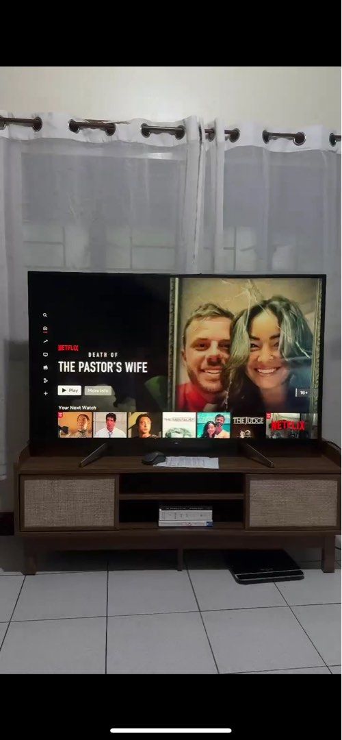 Sony Bravia with tv rack (Category: TV) located in Quezon City. Submitted by cedzki01 (Listing ID 1469085458, Image 2). Description: TV • ✅ Brand: Sony | Size: 50 inches • ✅ Built-in Netflix & YouTube — ready to use! • ✅ Clear picture, no dead pixels, no lines • ✅ 2019 model — well cared for, working perfectly • ✅ No issues at all — plug and play TV Rack • ✅ Sturdy wooden rack with rattan doors • ✅ Clean, modern design — fits any living room • ✅ 