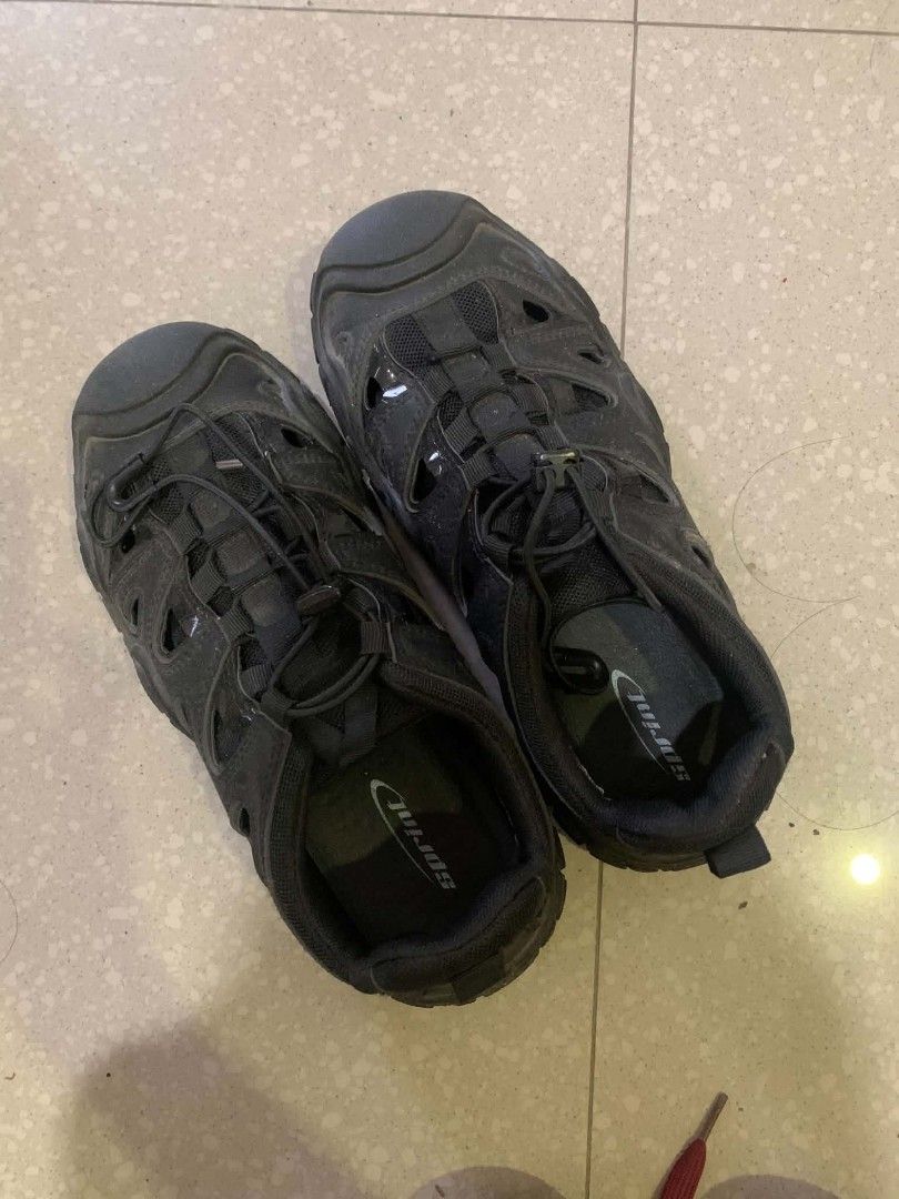 Sprint Black Hiking Shoes (Category: Sneakers) located in Cebu City. Submitted by book_bird (Listing ID 1468959531, Image 1). Description: - Brand: Sprint - Color: Solid black - Design: Slip-on hybrid water shoes / sandals - Fit: Quick-lace toggle system for easy and secure adjusting - Breathability: Side cutout panels to keep feet cool and dry fast - Protection: Sturdy rubber toe cap against rocks and bumps - Comfort: Cushioned insole with Sprin