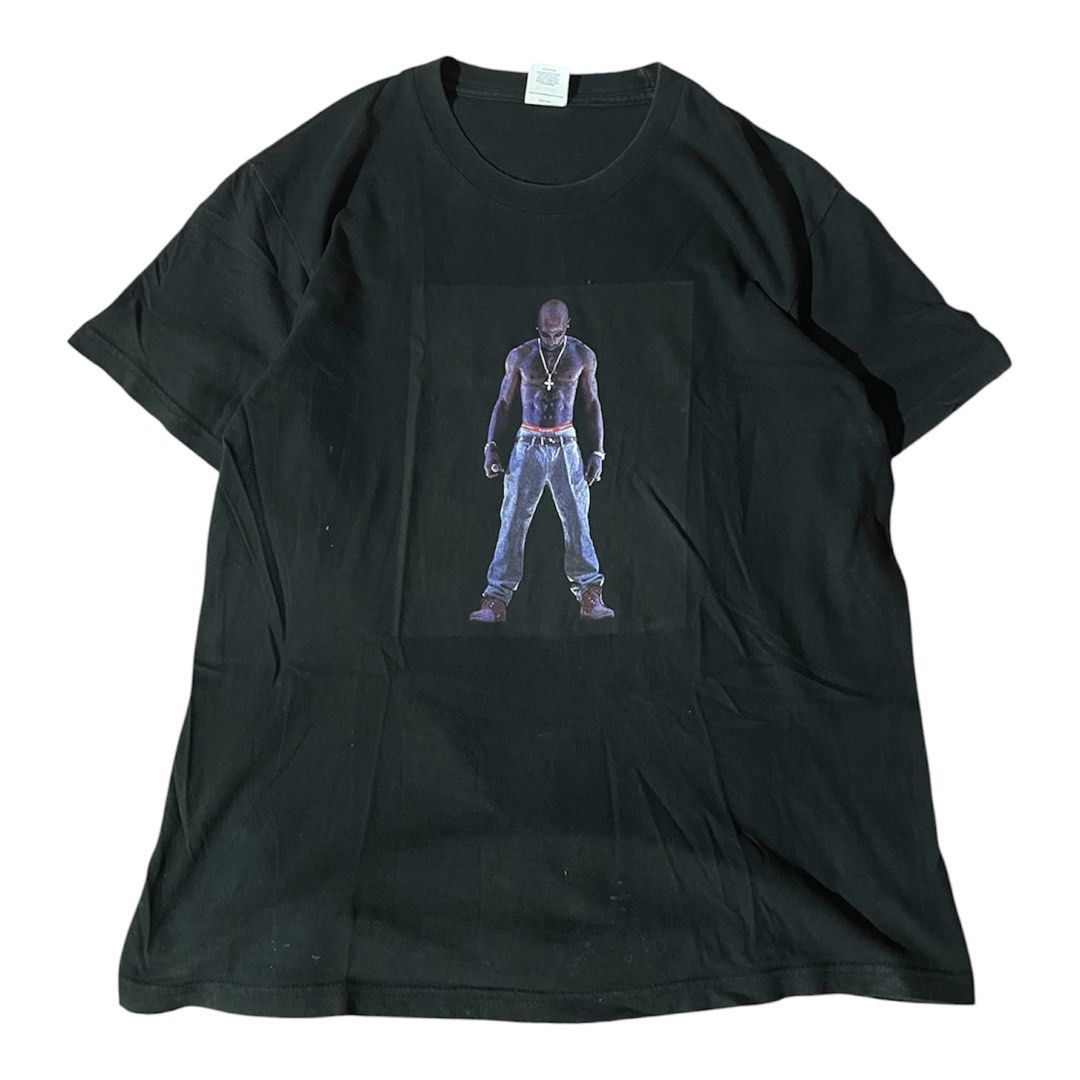 SS20 Supreme Tupac Hologram Tee (AUTHENTIC) (Category: Tshirts & Polo Shirts ) located in Calabanga. Submitted by benjiebaudelaire_13 (Listing ID 1469091469, Image 1). Description: M ON TAG 21x27 9.5 COLOR RATE Minimal hairline & 1 repaired pinhole GOOD CONDITION.