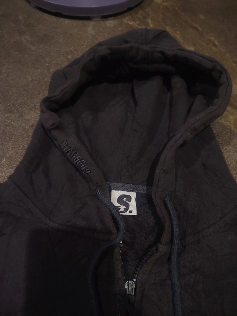 STAGROUP Hoodie Jacket (Category: Coats, Jackets and Outerwear) located in San Jose del Monte. Submitted by klowiboy (Listing ID 1469065233, Image 3). Description: STAGROUP Hoodie Jacket Good Condition✅️ Color Rate: 9/10 Color May due to lighting Size: Large Dimes: W22 L28 inches 699 ONLY .