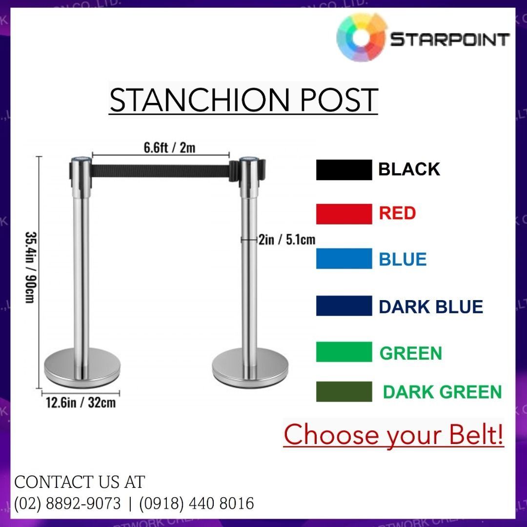 Starpoint Retractable Stanchion Post (Category: Everything Else Others) located in Makati City. Submitted by johnstone_mkt (Listing ID 1468975623, Image 2). Description: Ideals for: - Retail checkout counters, ticketing booths, and banks - Airports, train stations, and transport terminals - Museums, exhibitions, and convention halls - Corporate lobbies, event venues, and restricted access zones Message us for more info!.