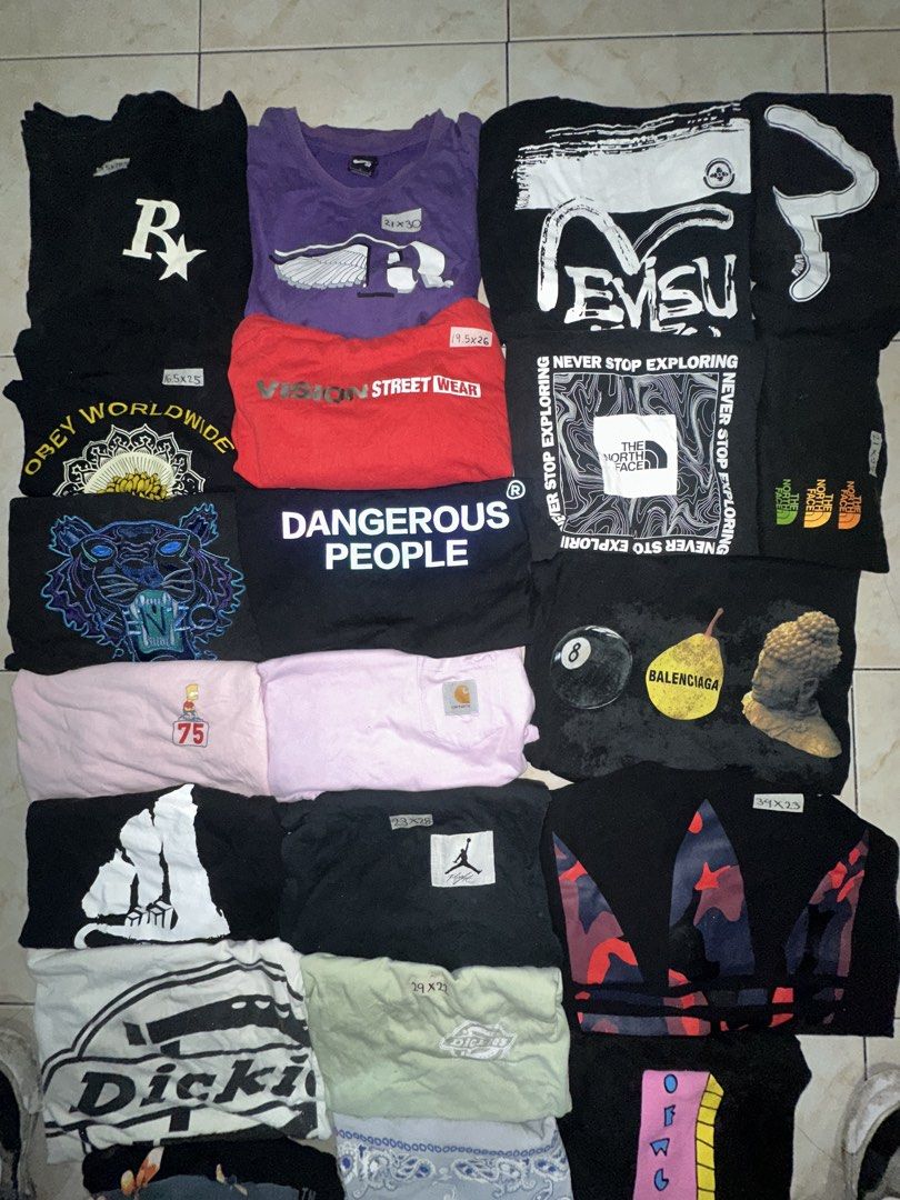 Streetwear aspack (Category: Tshirts & Polo Shirts ) located in Baguio. Submitted by maikeru.red (Listing ID 1469071662, Image 2). Description: 1500 as pack 24pcs M-XL Streetwear brands .