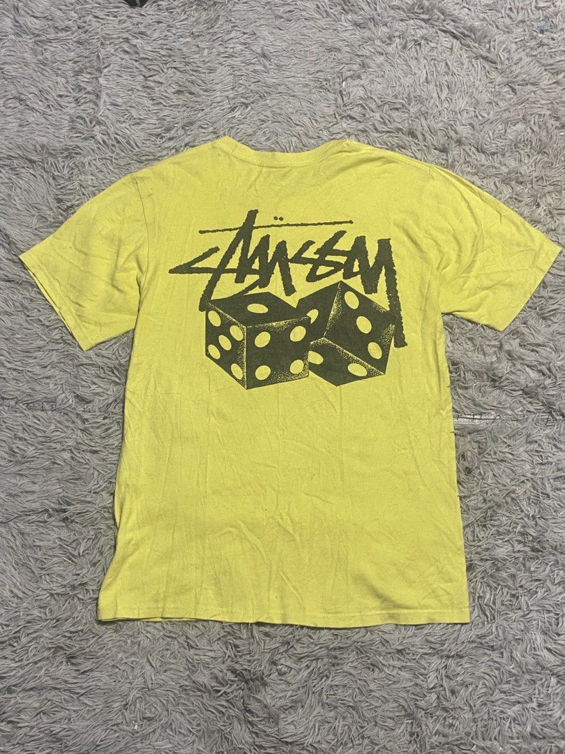 Stussy Dice 🎲 (Category: Tshirts & Polo Shirts ) located in Lapu Lapu. Submitted by ericbuotjr (Listing ID 1469036368, Image 1). Description: Legit -Size: Medium-Large -Dimes: 21X29 -Color rate: 9.5/10 - Excellent condition - Issue: None .