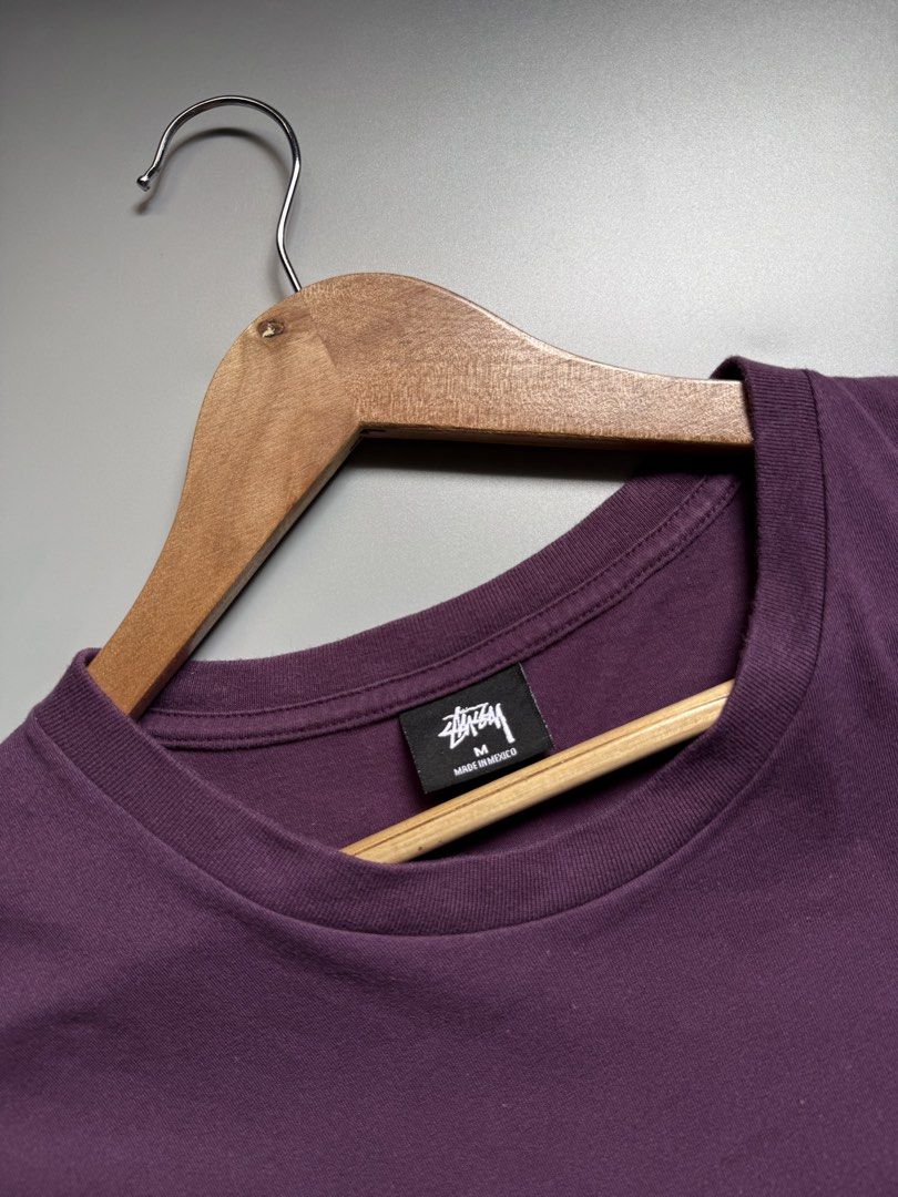 Stussy Purple Tee (Category: Activewear) located in Manila. Submitted by mut_blvr (Listing ID 1468954546, Image 3). Description: Stussy Purple Tee Size Medium W 20 L 28 Payment: Gcash J&T or lalamove, shoulder by buyer.