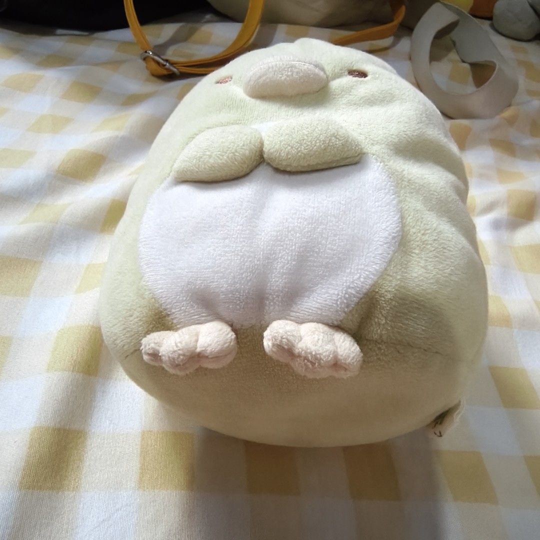 Sumikko Gurashi Penguin? Beaded Bottom Plush (Category: Plushies & Soft Toys) located in Quezon City. Submitted by cade_solato (Listing ID 1468965516, Image 2). Description: - has a beaded Bottom base and can stand on its own - you can insert a pen or any thin cylindrical object through their small flippers.
