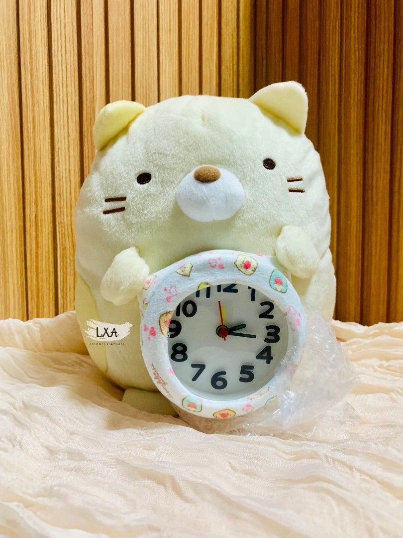 Sumikko Neko Clock/Alarm Clock (Category: Plushies & Soft Toys) located in Manila. Submitted by lxacuddlecapsule (Listing ID 1469086813, Image 1). Description: 🧸ྀི brand new 🧸ྀི working clock (battery not included) 🧸ྀི with papertag 🧸ྀི no flaws/stain 🛍️ PLEASE READ BEFORE PURCHASING ✨ Item Information • Authentic imported items from Japan unless stated otherwise. • Please review all photos carefully before purchasing. • Colors may vary slig