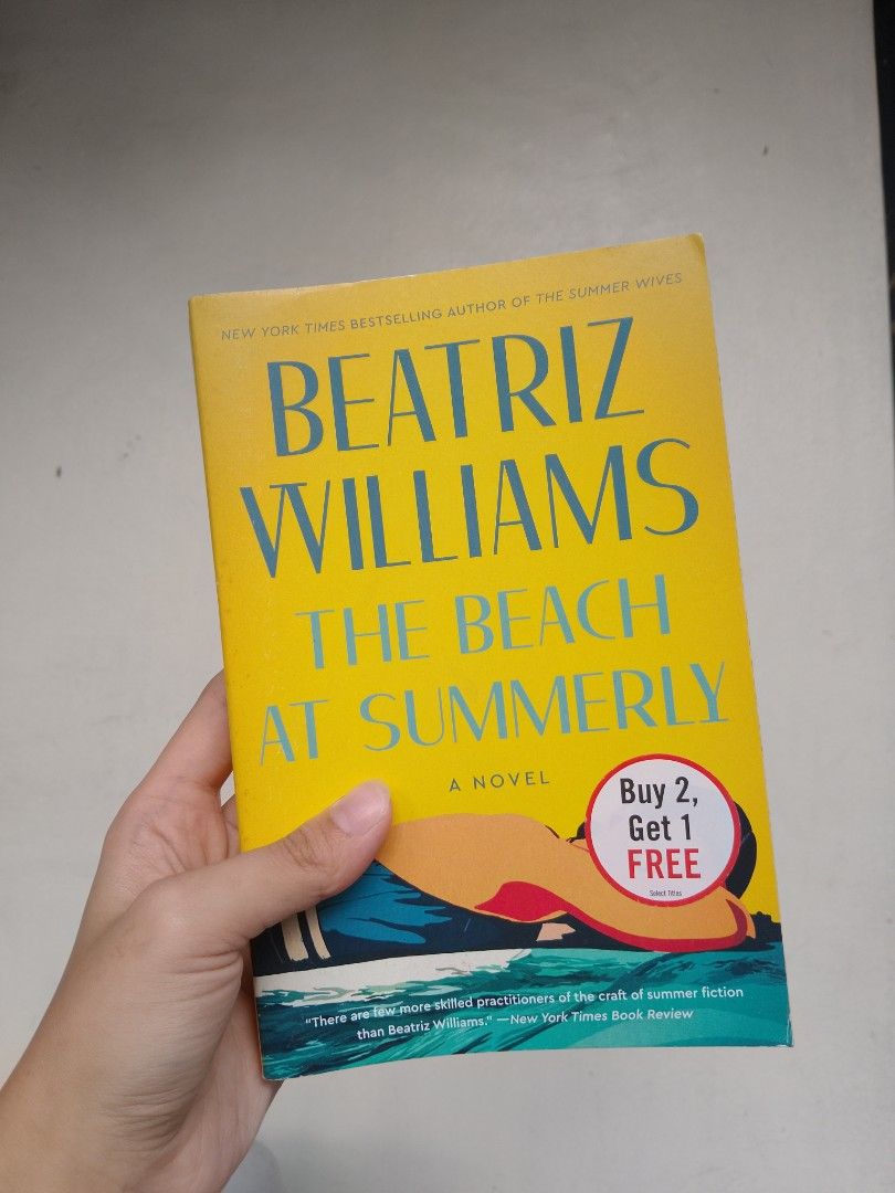 Summerly Beatriz Williams Paperback Novel (Category: Storybooks) located in Marikina City. Submitted by preloved.byleslie (Listing ID 1469107342, Image 1). Description: - Title: Summerly by Beatriz Williams - Format: Paperback - Publisher: William Morrow - Original Price: US $18.99 / CAN $23.99 - Design: Yellow cover with synopsis and author bio - Condition: minor foxing spots along the top edge of the pages 📍Marikina City 📚GoTyme/Gcash 📚J&T/L