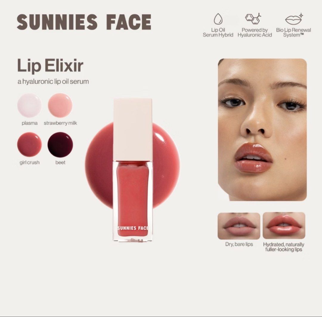 Sunnies Face Lip Elixir in Plasma Clear (Category: Makeup) located in San Juan City. Submitted by yz4bella (Listing ID 1468975167, Image 2). Description: • just part of the bundle • never used, never opened rfs: not a fan of clear gloss 📍San Juan City.