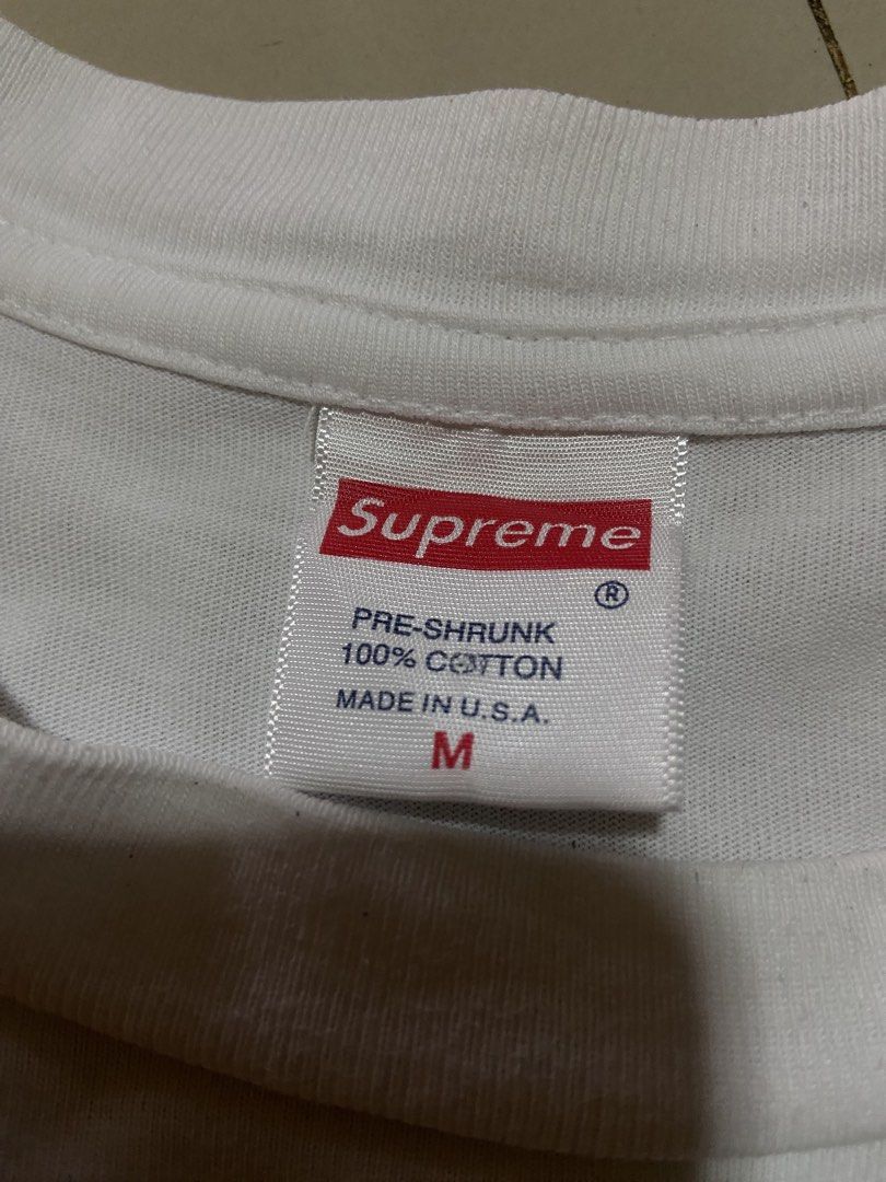 SUPREME BIG SCRIPT (Category: Tshirts & Polo Shirts ) located in San Pablo. Submitted by tripnthrift15 (Listing ID 1468941641, Image 2). Description: SUPREME SIZE MEDIUM ON TAG COMPLETE TAGS GOOD CONDITION DIMES 21*28.