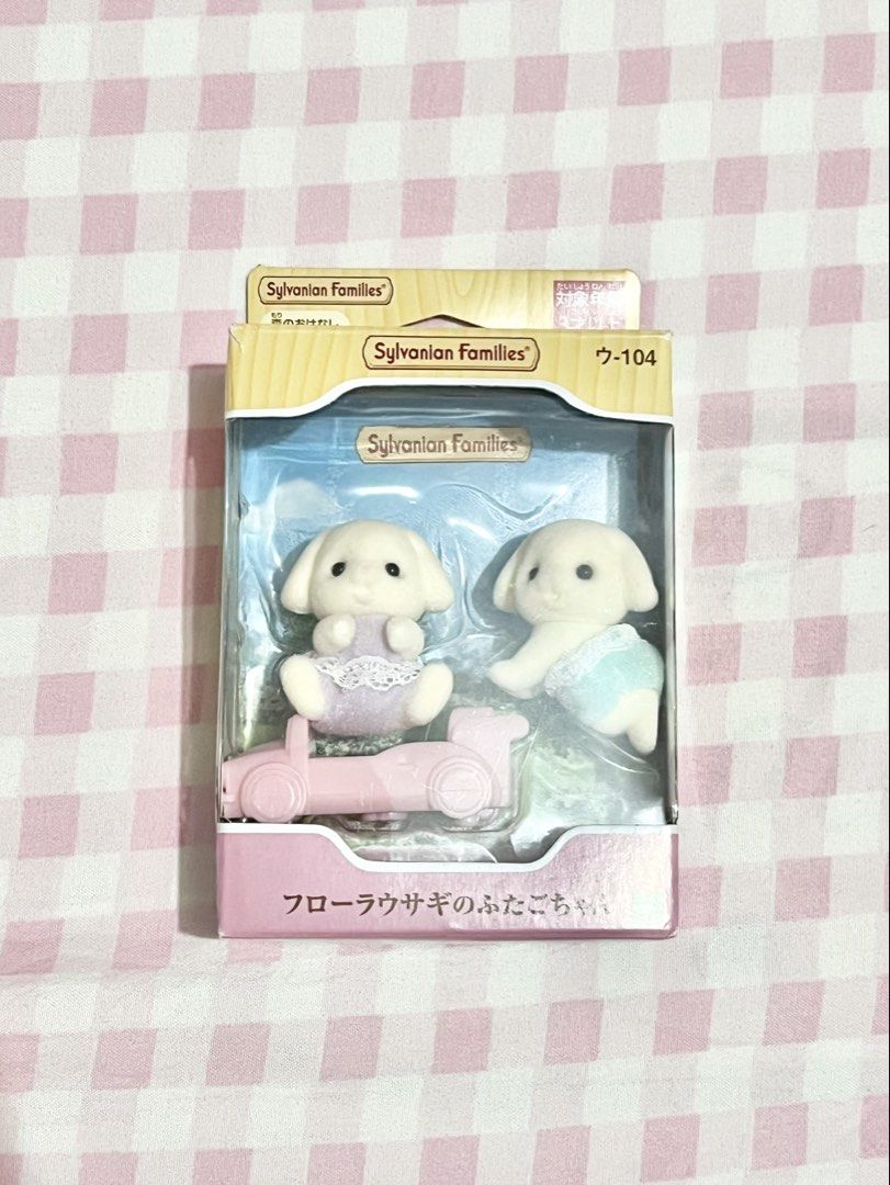 Sylvanian Families Flora Rabbit Twins (Category: Figurines & Statues) located in Plaridel. Submitted by strawbiebunnie (Listing ID 1468957815, Image 2). Description: RFS: will collect new sylvs.