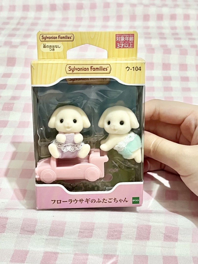 Sylvanian Families Flora Rabbit Twins (Category: Figurines & Statues) located in Plaridel. Submitted by strawbiebunnie (Listing ID 1468957815, Image 1). Description: RFS: will collect new sylvs.