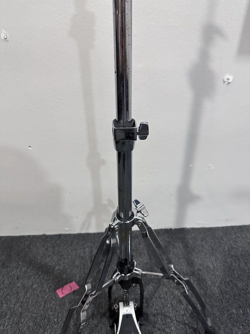 Tama HH205 Stage Master Hi-Hat Stand (Category: Musical Instruments) located in Paranaque City. Submitted by musikisellerph (Listing ID 1469038316, Image 3). Description: - Brand: Tama -Hat Stand - Hardware: Sturdy double-braced legs with chain drive pedal - Inclusions: Comes with clutch and felts - Finish: Chrome with standard height adjustment clamp - Condition: Fully functional, normal signs of use, solid build for acoustic sets - Meet-ups or 