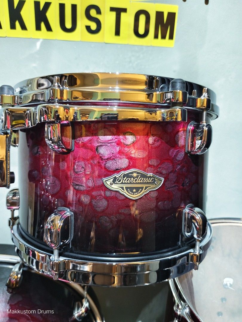 Tama Starclassic Walnut/Birch 4-piece Shellpack Drum Set (Category: Musical Instruments) located in Quezon City. Submitted by makkustom09 (Listing ID 1469110929, Image 3). Description: For sale only! Rare Bop kit! TAMA Starclassic 4-piece Shellpack drums FEATURES: -Walnut/Birch Wood -Molten Dark Raspberry Fade Lacquer Finish -EVANS Drum heads -Die-cast hoop -Die-cast bass drum claw -Wood Hoops -10 lugs on bass drum -Convertible to virgin Bass dru
